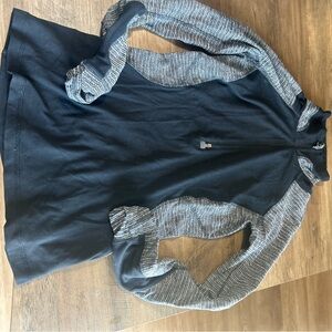 Black and Gray Zip-Up Jacket